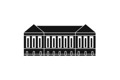 Old building icon, simple style