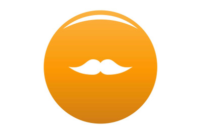 Movie whiskers icon vector orange
