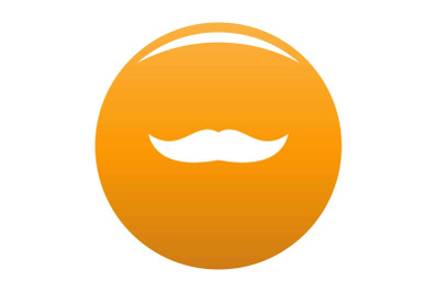 Mustache chevron icon vector orange