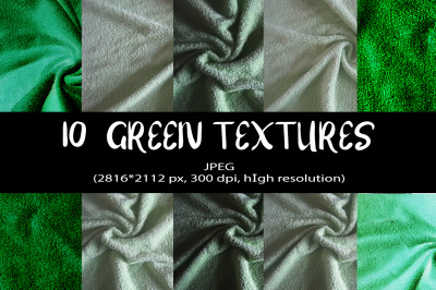 10 Green Digital Papers. Green Textures Background.