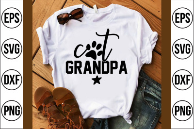 cat grandpa svg cut file