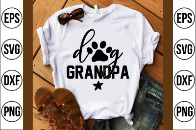 dog grandpa svg cut file