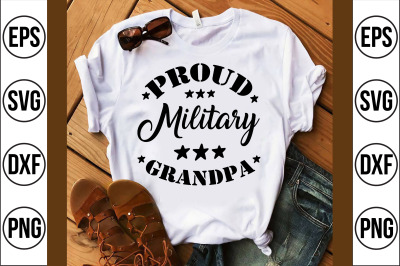 proud military grandpa svg cut file