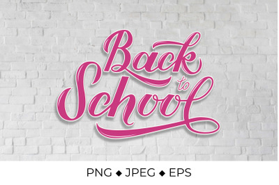 Back to school calligraphy lettering