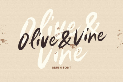 Olive &amp; Vine - Brush Font