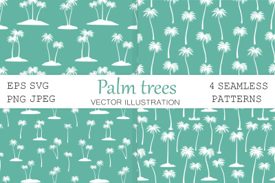 Palm silhouettes pattern. Palm SVG. Palm graphic