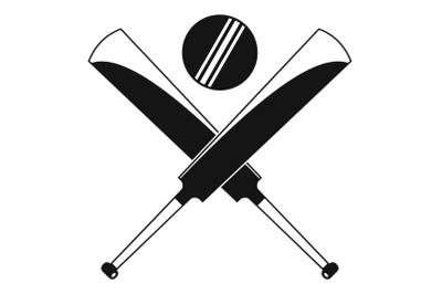 Cricket bats logo, simple style