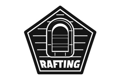 Rafting logo, simple style