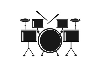 Drums set icon, simple style