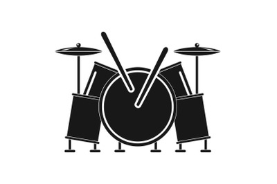 Musical drums icon, simple style