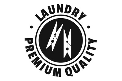 Laundry premium quality logo, simple style