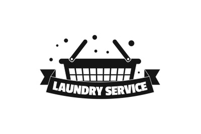 New laundry service logo, simple style