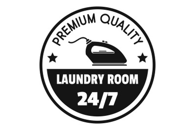 Laundry room 24 hours logo, simple style