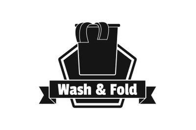 Laundry clothes wash logo, simple style