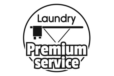 Laundry service room logo, simple style