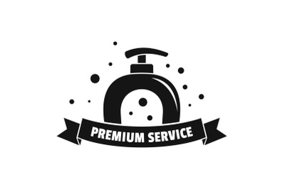 Premium laundry service logo, simple style