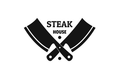 Steak house logo, simple style
