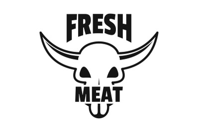 Fresh meat logo, simple style