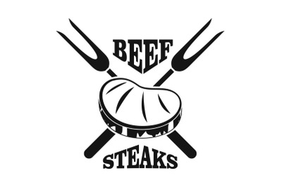 Beef steaks logo, simple style