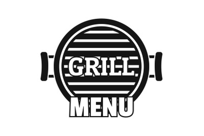 Grill menu logo, simple style