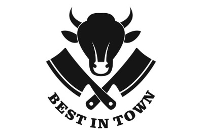 Best in town meat logo, simple style