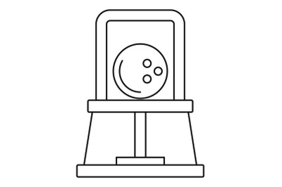 Bowling ball icon, outline style