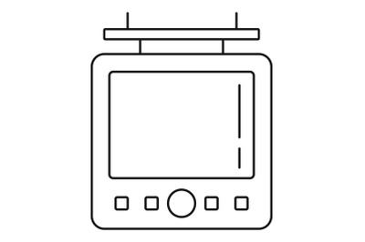 Bowling panel icon, outline style