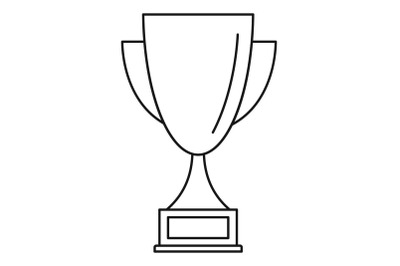 Bowling cup icon, outline style