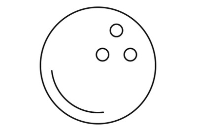 Bowling new ball icon, outline style