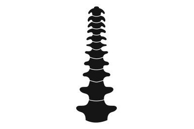 Human spine icon, simple style