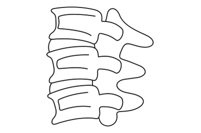 Spinal column discs icon, outline style