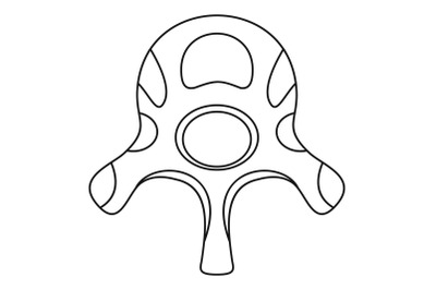 Vertebra disc icon, outline style