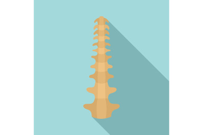 Human spine icon, flat style