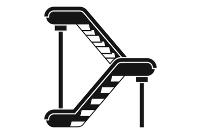 Double escalator icon, simple style