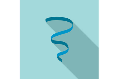 Festive serpentine icon, flat style