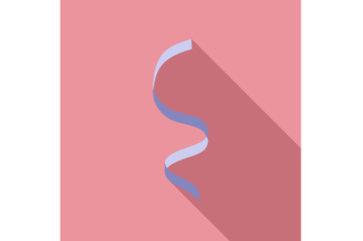 Blue serpentine icon, flat style
