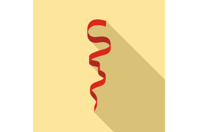 Xmas serpentine icon, flat style