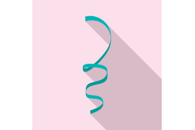 Colorful serpentine icon, flat style