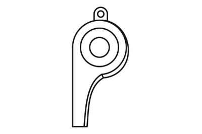 Soccer whistle icon, outline style
