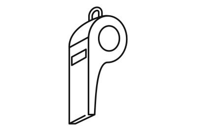 Loud whistle icon, outline style