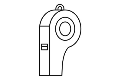 Referee whistle icon, outline style