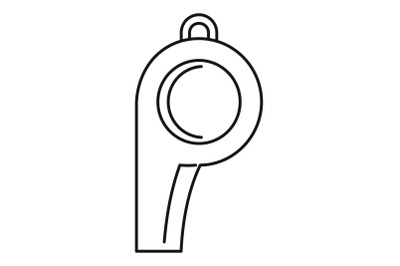 Sport whistle icon, outline style