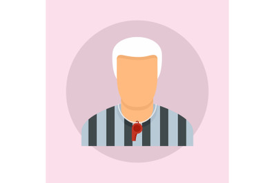 Footbal referee background, flat style