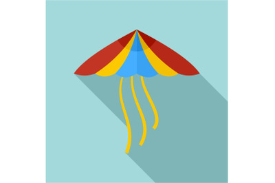 Kite icon, flat style