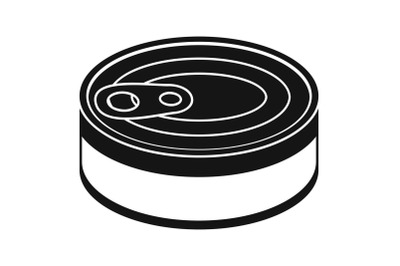 Tuna can icon, simple style