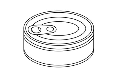 Tuna can icon, outline style