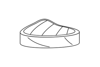 Piece tuna icon, outline style