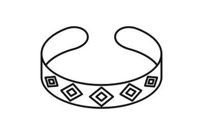 Bracelet icon, outline style