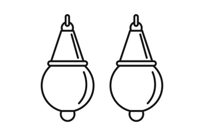 Pearl earrings icon, outline style