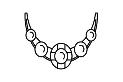 Necklace icon, outline style